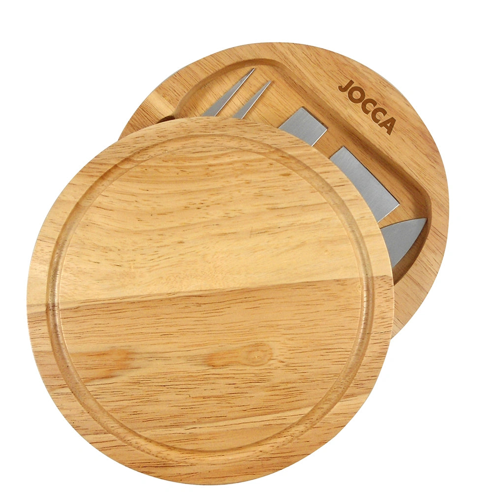 JOCCA CHEESE BOARD AND KNIVES SET WOOD