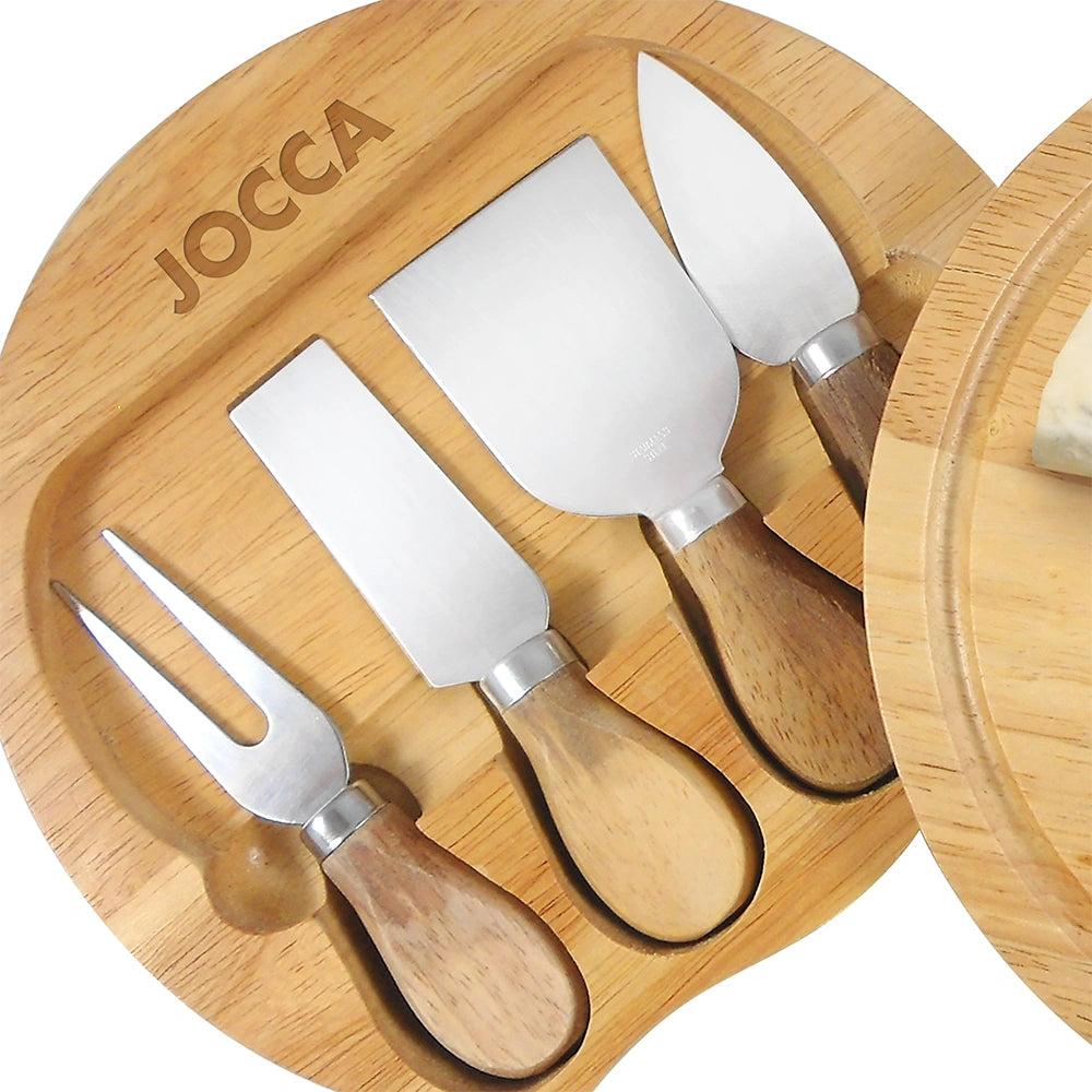 JOCCA CHEESE BOARD AND KNIVES SET WOOD