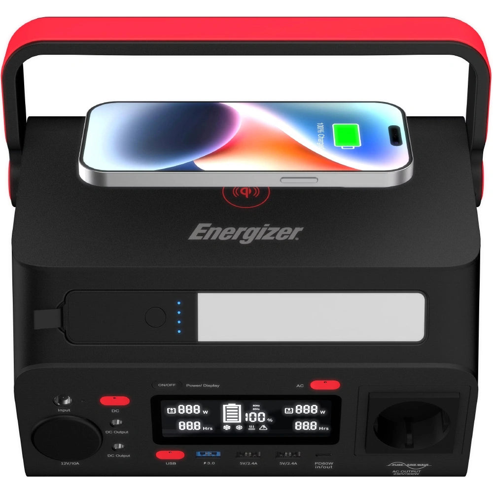 Powerstation Energizer PPS300W2 300W με 2xAC 2xDC Θύρες 1xUSB-C 3xUSB-A PD60W QC Wireless Charger 10W και Φακό Έκτακτης Ανάγκης 4W