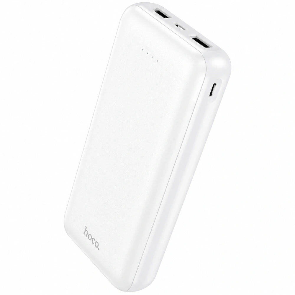 Power Bank Hoco J153A Stability 10W 20000mAh 2xUSB-A 1xUSB-C 1xMicroUSB και LED Ένδειξη Μπαταρίας Λευκό