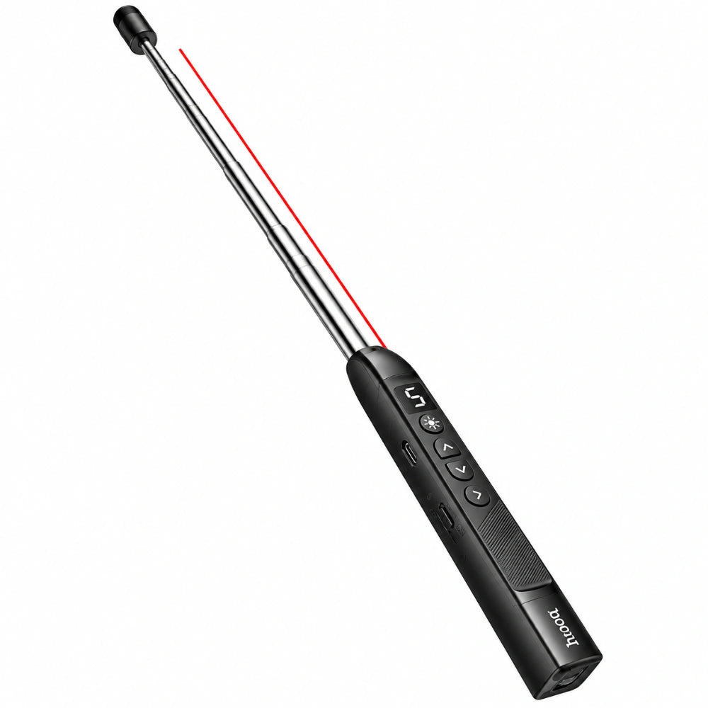 Hoco GM205 Smart Active Pen 2.4GHz 180mAh USB-A USB-C Ιδανικό για Έλεγχο Παρουσιάσεων με Laser και Τηλεσκοπικό Pointer έως 38.5cm Μαύρο