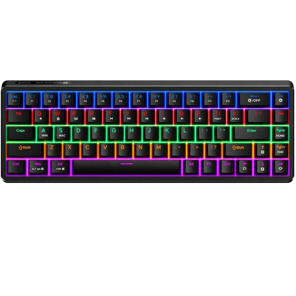 Ενσύρματο Gaming Μηχανικό Πληκτρολόγιο Hoco GM703 Rico 68 Πλήκτρων RGB Φωτισμό και Καλώδιο USB-C 1.5m