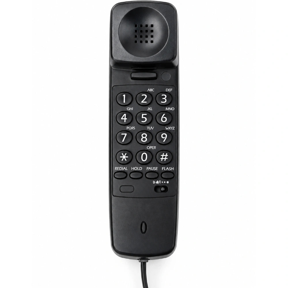 Σταθερό Ψηφιακό Τηλέφωνο WiTech WT-5001BLK Μαύρο με πλήκτρο SOS και 10 Μνήμες