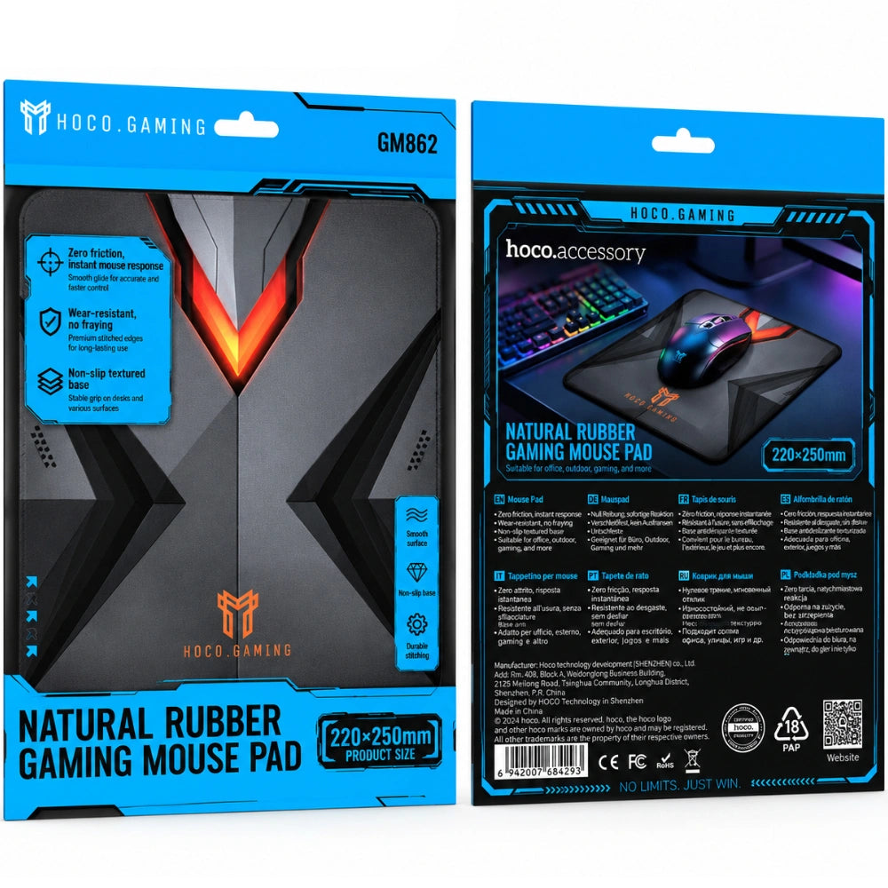 Mousepad Gaming Hoco GM862 Ciervo με Αντιολισθητική Επιφάνεια 220x250mm