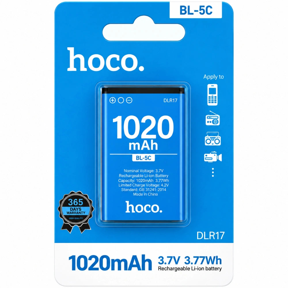 Μπαταρία Hoco. DLR17 BL-5C 3.7V 1020mAh χωρίς NTC