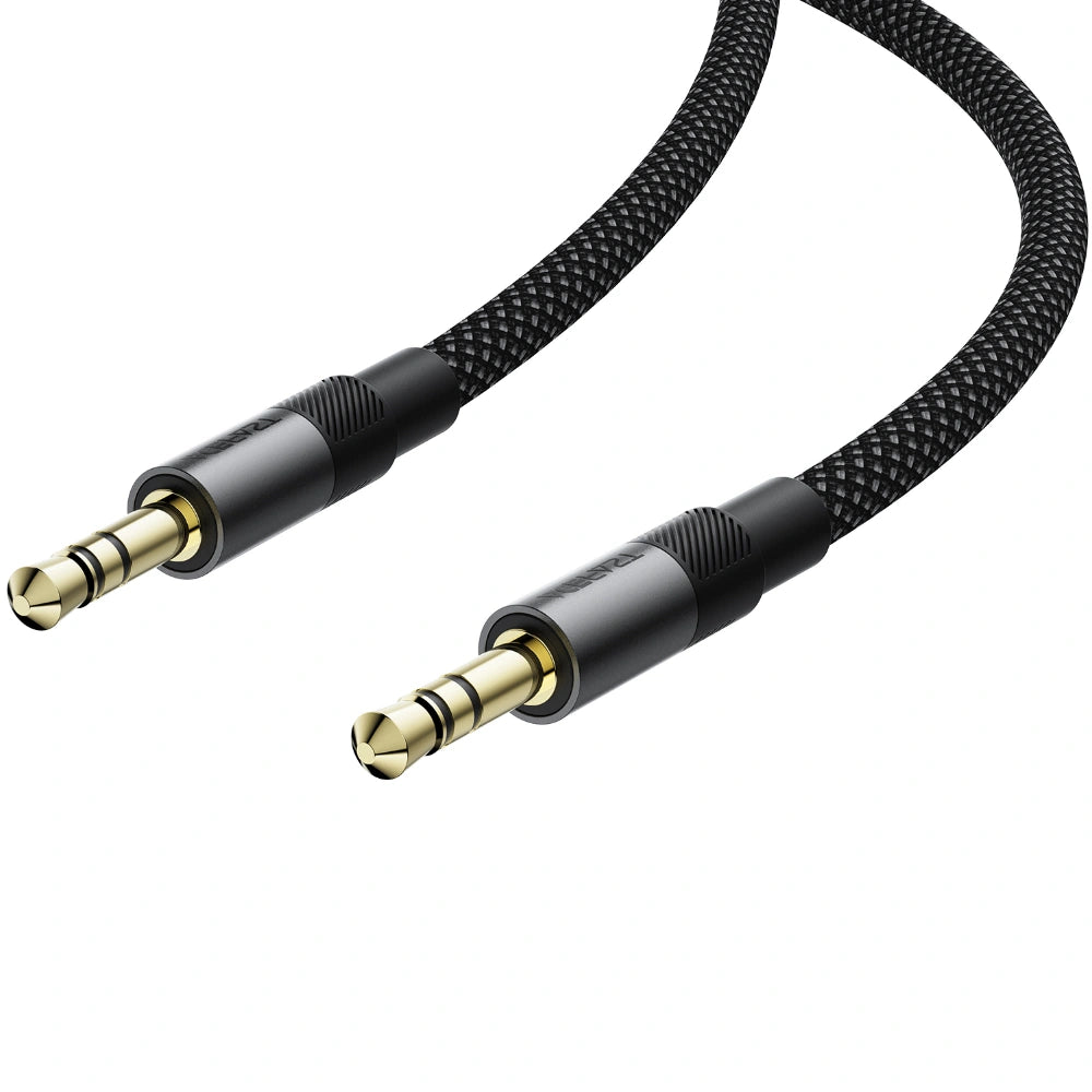 Καλώδιο σύνδεσης Ήχου Acefast J10 3.5mm Αρσενικό σε 3.5mm Αρσενικό Braided Μαύρο 1m