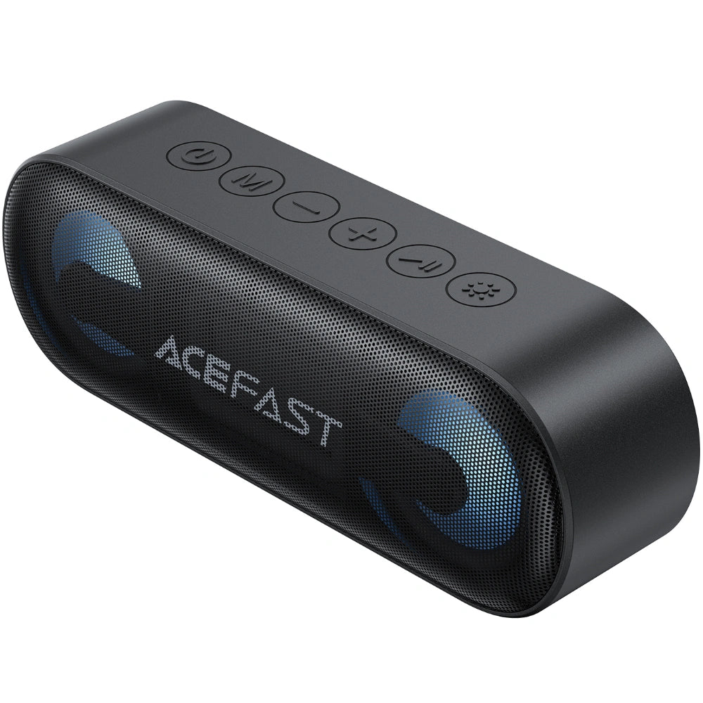 Φορητό Ηχείο Wireless Acefast K13 v6.0 TWS ENC 16W 1800mAh AUX TF Card και RGB Φωτισμό IPX6 Μαύρο