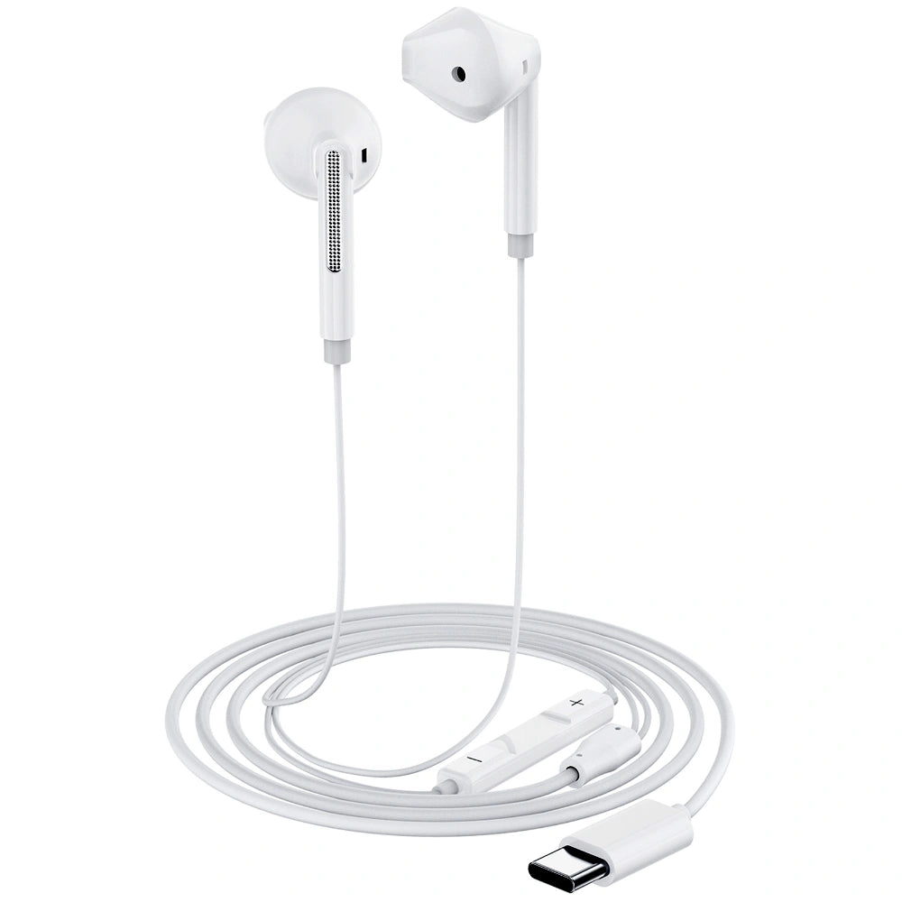 Hands Free Acefast L13 Earphones Stereo USB-C με Μικρόφωνο Λευκά 1.2m