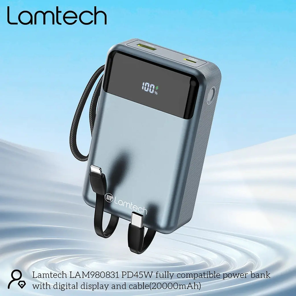 LAMTECH HIGH POWER CABLE USB TO TYPE-C 1M 27W WHITE