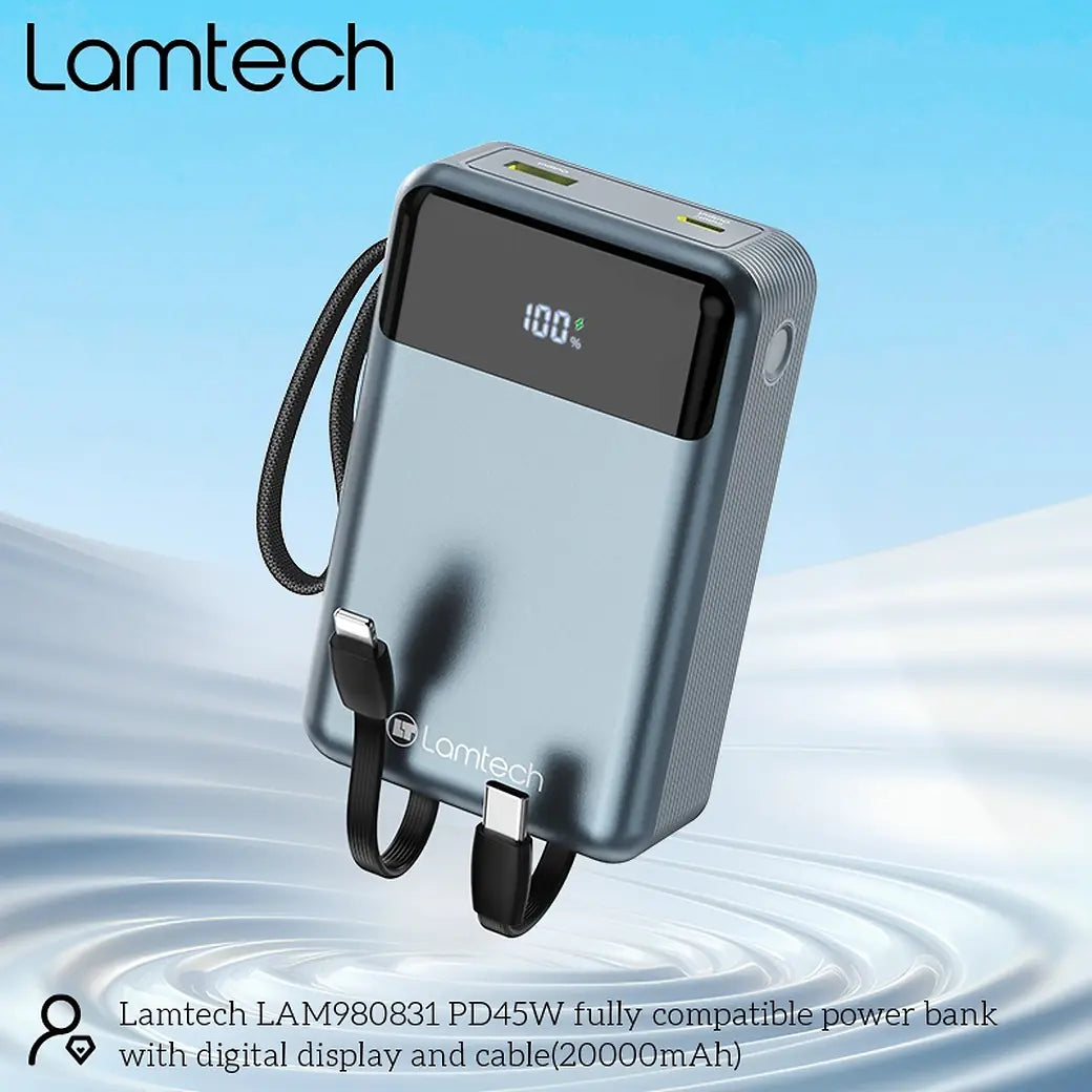 LAMTECH HIGH POWER CABLE USB TO TYPE-C 1M 27W WHITE