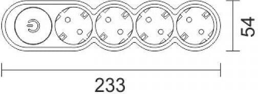 Spot Light 7011 Πολύπριζο 4 Θέσεων με Διακόπτη και Καλώδιο 1.4m Λευκό