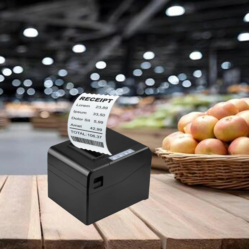 NETUM USB LAN THERMAL RECEIPT PRINTER AUTO CUTTER RESTAURANT KITCHEN POS PRINTER 80MM