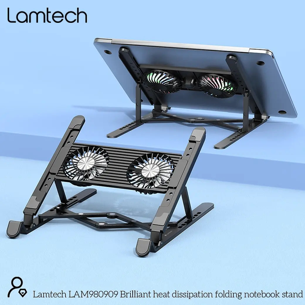 LAMTECH NOTEBOOK RGB METAL FOLDING BRACKET 17.3” BLACK