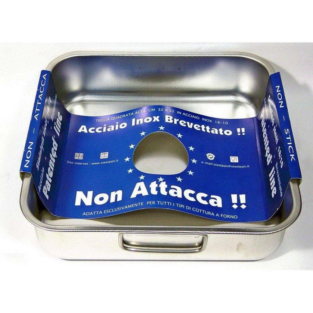 Ταψί Ανοξείδωτο Τετράγωνο 18/10 36x36 PATENTED