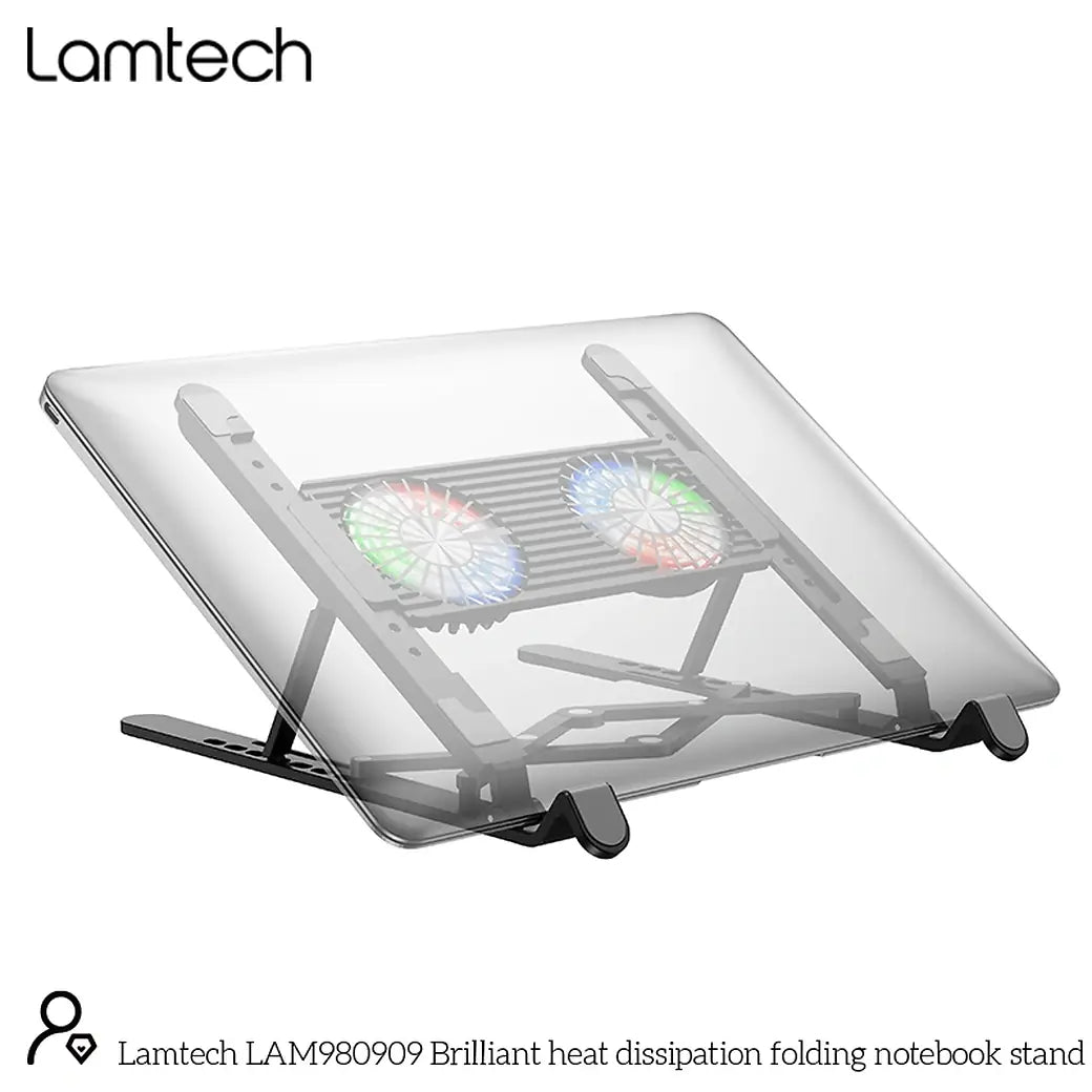 LAMTECH NOTEBOOK RGB METAL FOLDING BRACKET 17.3” BLACK