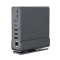 CABLEXPERT USB TYPE-CF 15-IN-1 MULTIPORT ADAPTER (USB HUB AF-PORTS v.2x2 + v.3x3, Type-CF + HDMIx2 +DISPLAYPORT + PD + CARD READER + GIGALAN + 3.5 mm AUDIO), GREY