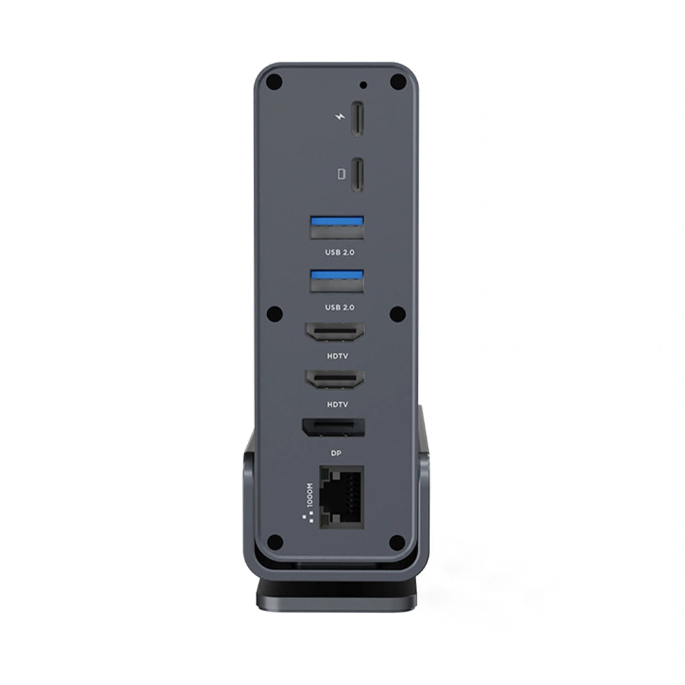CABLEXPERT USB TYPE-CF 15-IN-1 MULTIPORT ADAPTER (USB HUB AF-PORTS v.2x2 + v.3x3, Type-CF + HDMIx2 +DISPLAYPORT + PD + CARD READER + GIGALAN + 3.5 mm AUDIO), GREY