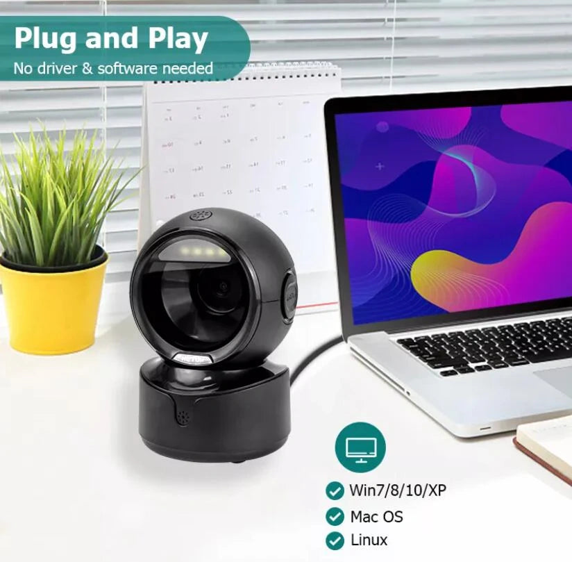NETUM OMNIDIRECTIONAL HANDS-FREE DESKTOP BARCODE SCANNER