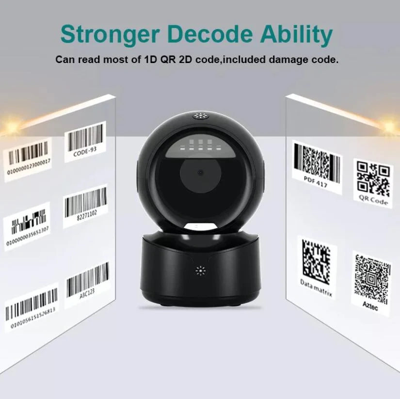 NETUM OMNIDIRECTIONAL HANDS-FREE DESKTOP BARCODE SCANNER