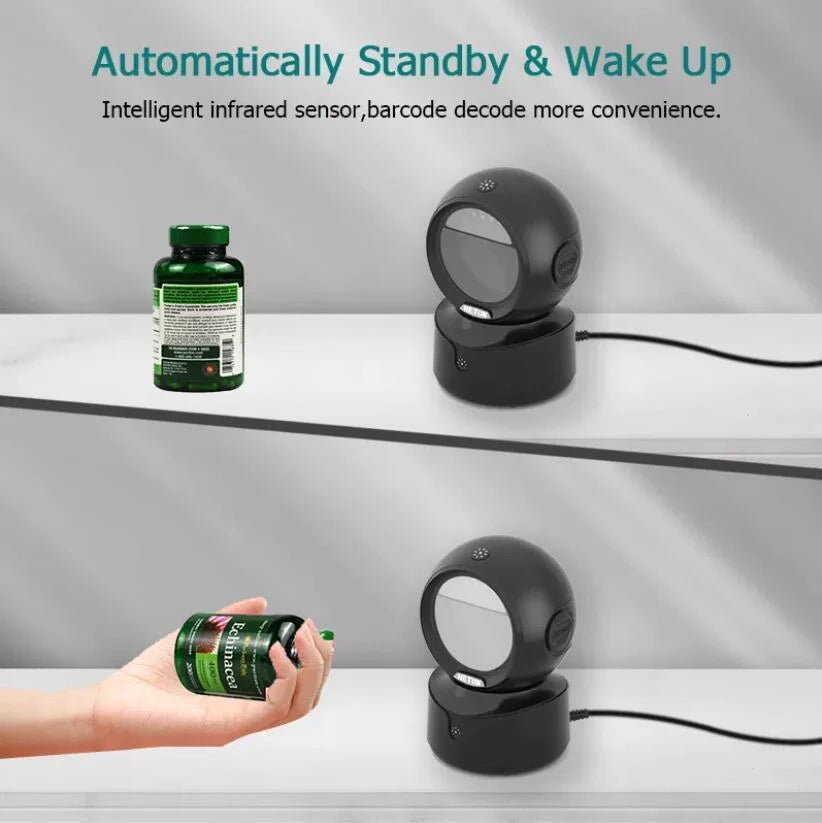 NETUM OMNIDIRECTIONAL HANDS-FREE DESKTOP BARCODE SCANNER