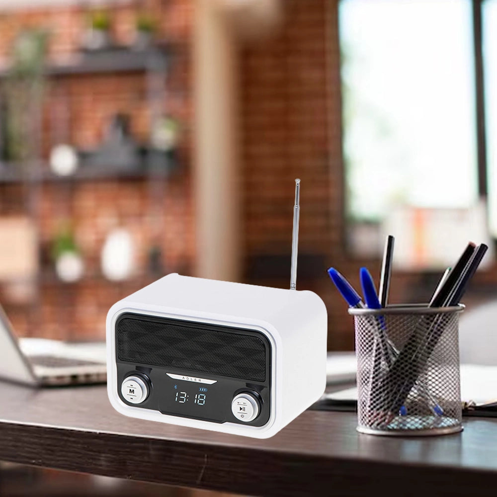 ADLER BLUETOOTH RADIO WHITE