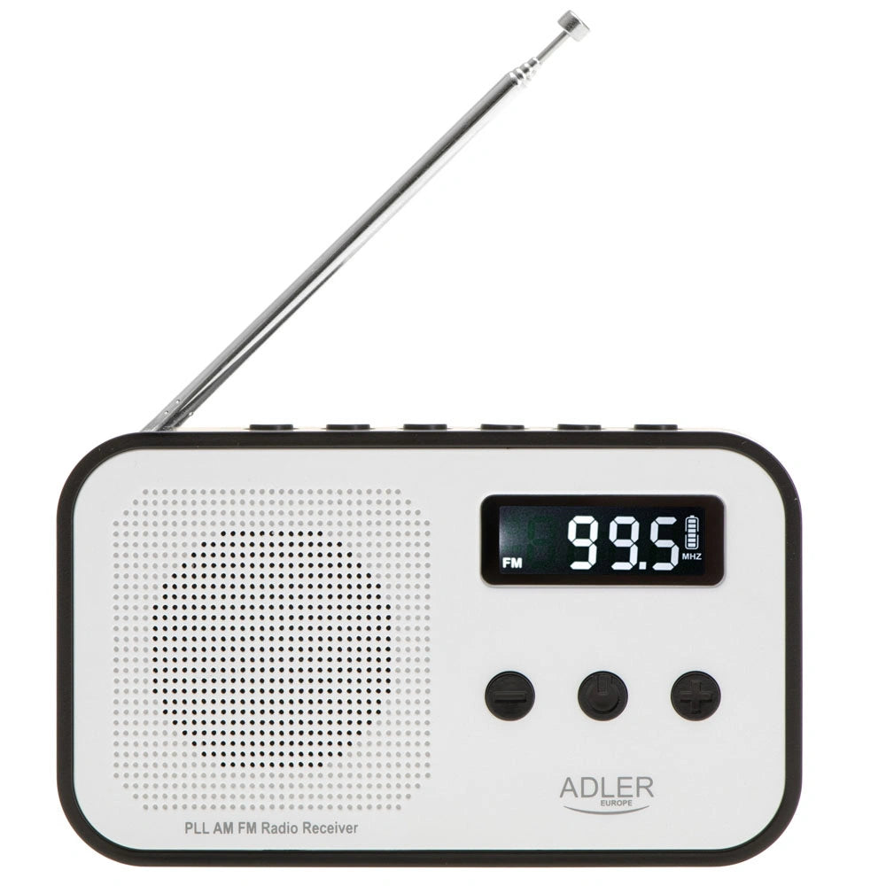 ADLER DIGITAL RADIO PLL AM/FM BLACK/WHITE