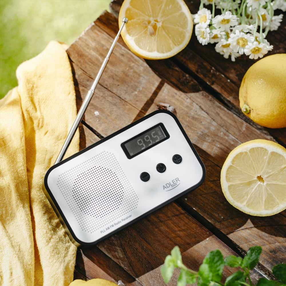 ADLER DIGITAL RADIO PLL AM/FM BLACK/WHITE