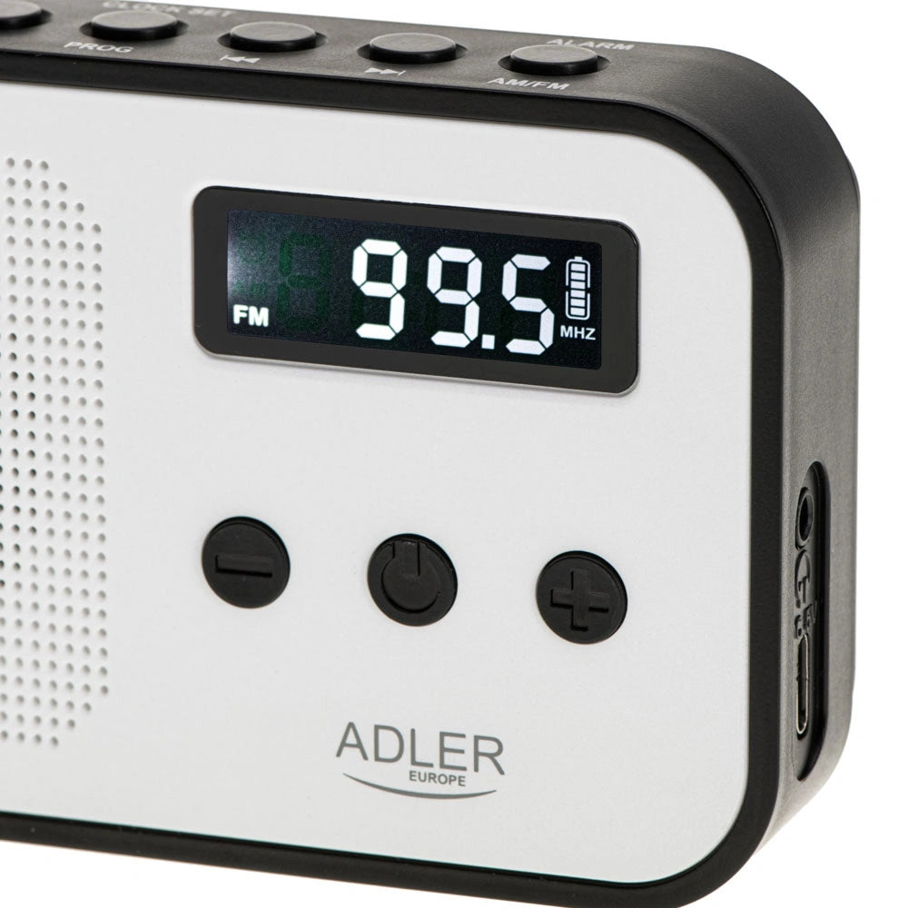 ADLER DIGITAL RADIO PLL AM/FM BLACK/WHITE