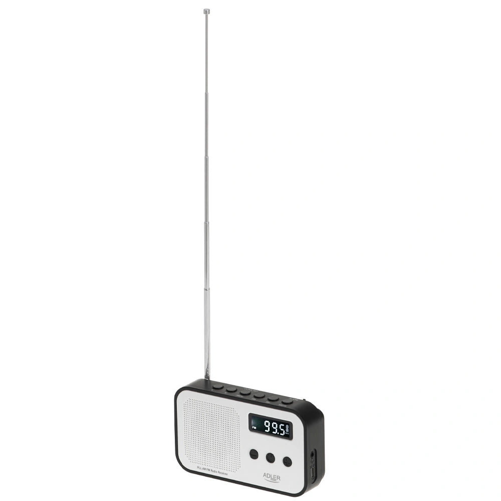 ADLER DIGITAL RADIO PLL AM/FM BLACK/WHITE