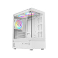 ARMAGGEDDON MICRO-ATX GAMING CASE WITH 3X CHROMA BUILT IN FANS AQUARON DUPLEX 2 CHROMA WHITE