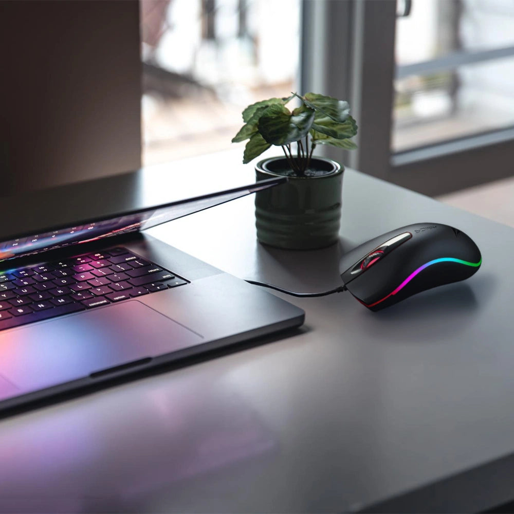 ALCATROZ RGB USB WIRED MOUSE ASIC 9 BLACK