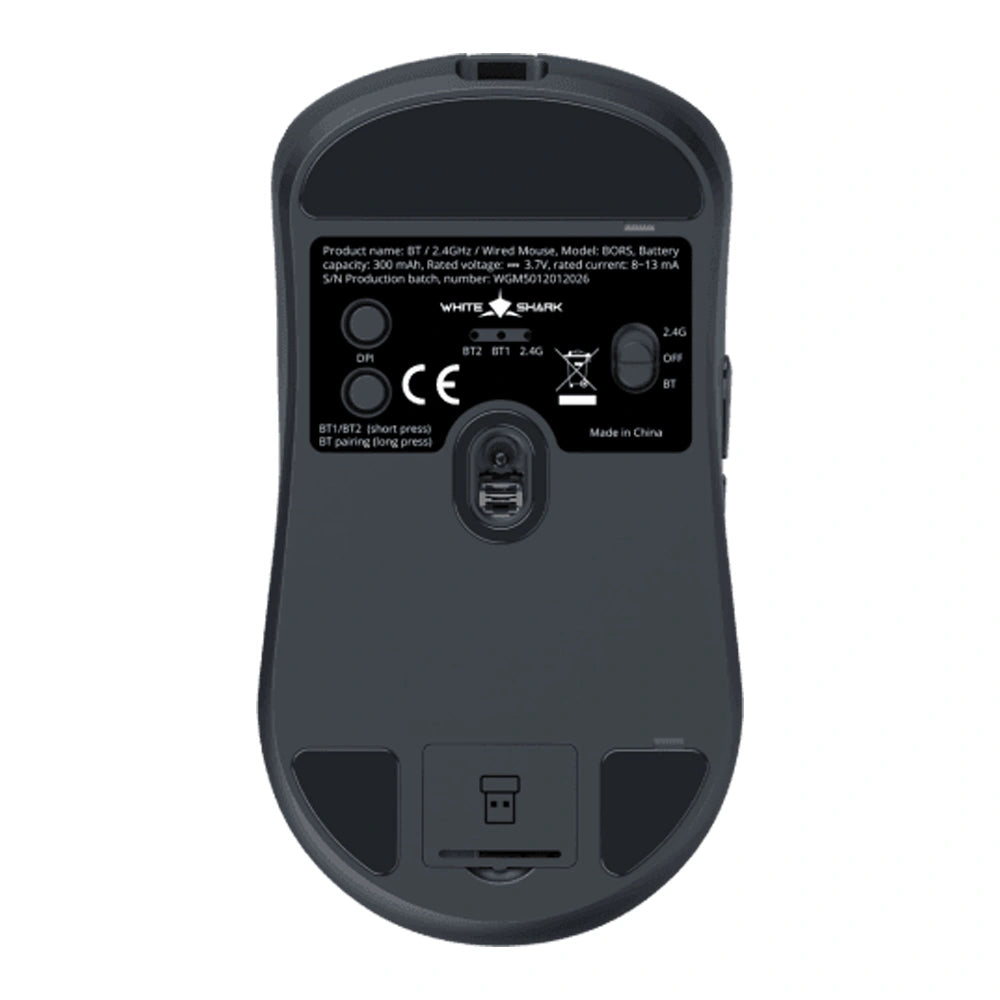 WHITE SHARK WIRELESS MOUSE WGM-5021 12000DPI BLACK