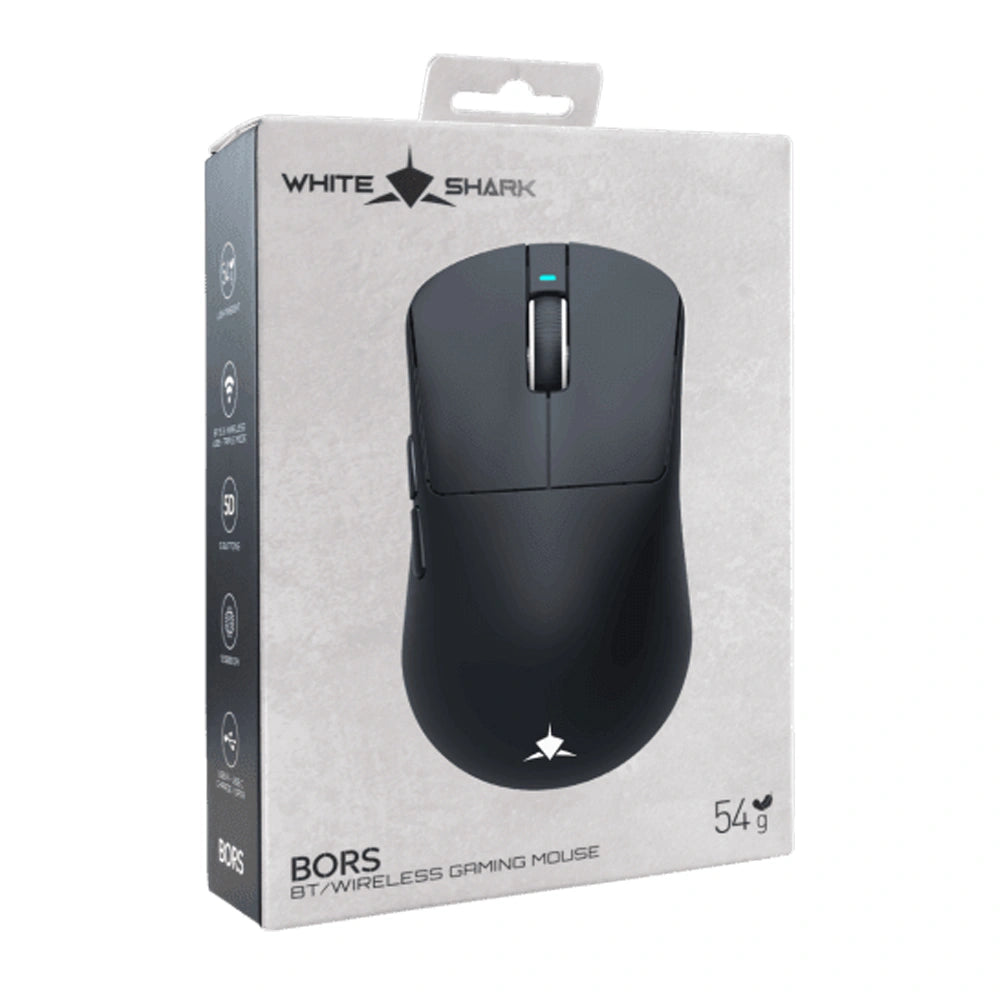 WHITE SHARK WIRELESS MOUSE WGM-5021 12000DPI BLACK