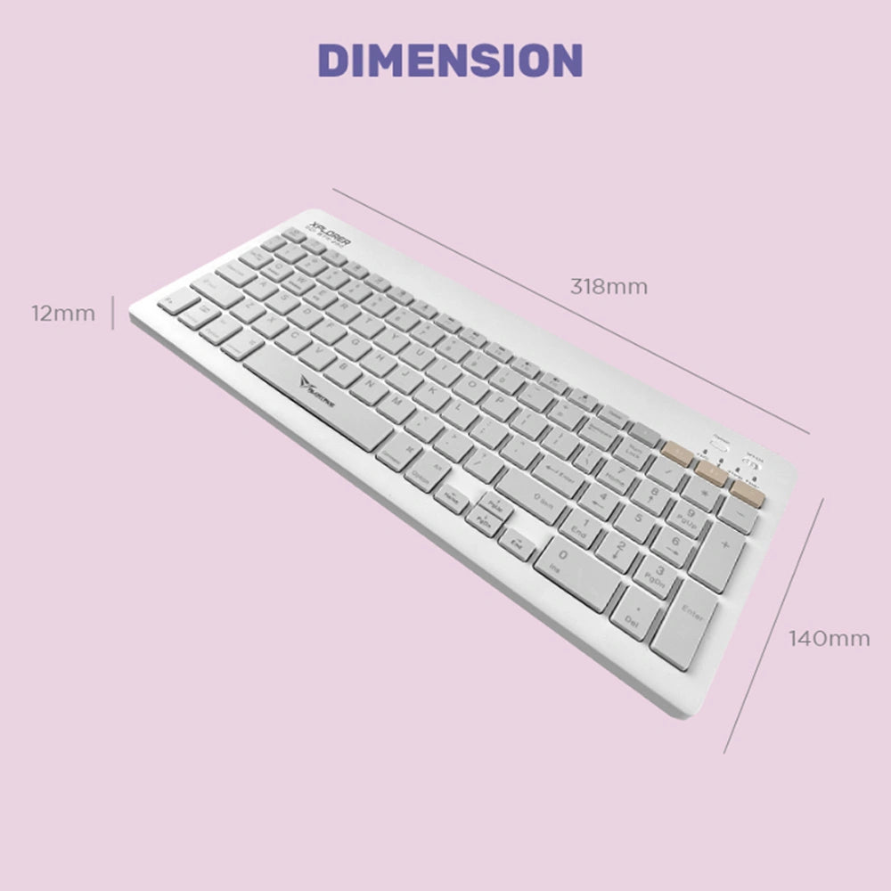 ALCATROZ WIRELESS KEYBOARD XPLORER GO! BTR 200 MIST