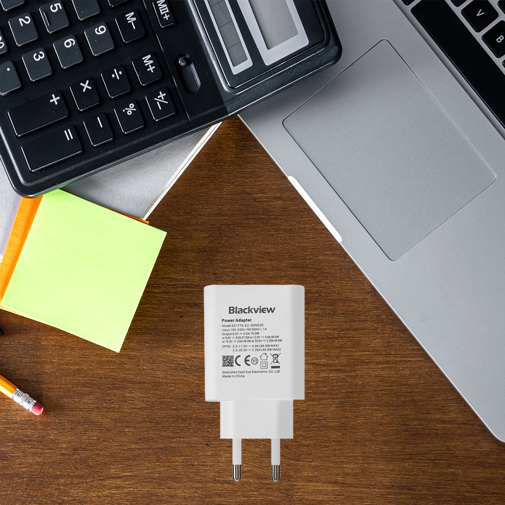 BLACKVIEW TYPE-C GAN POWER ADAPTER 45W WHITE
