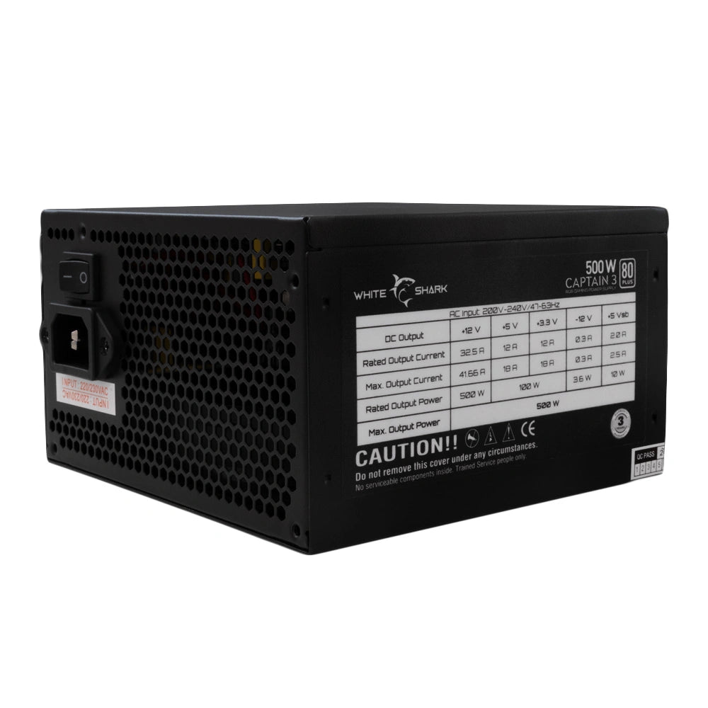 WHITE SHARK POWER SUPPLY GPSU-W500F 500W 80+ RGB