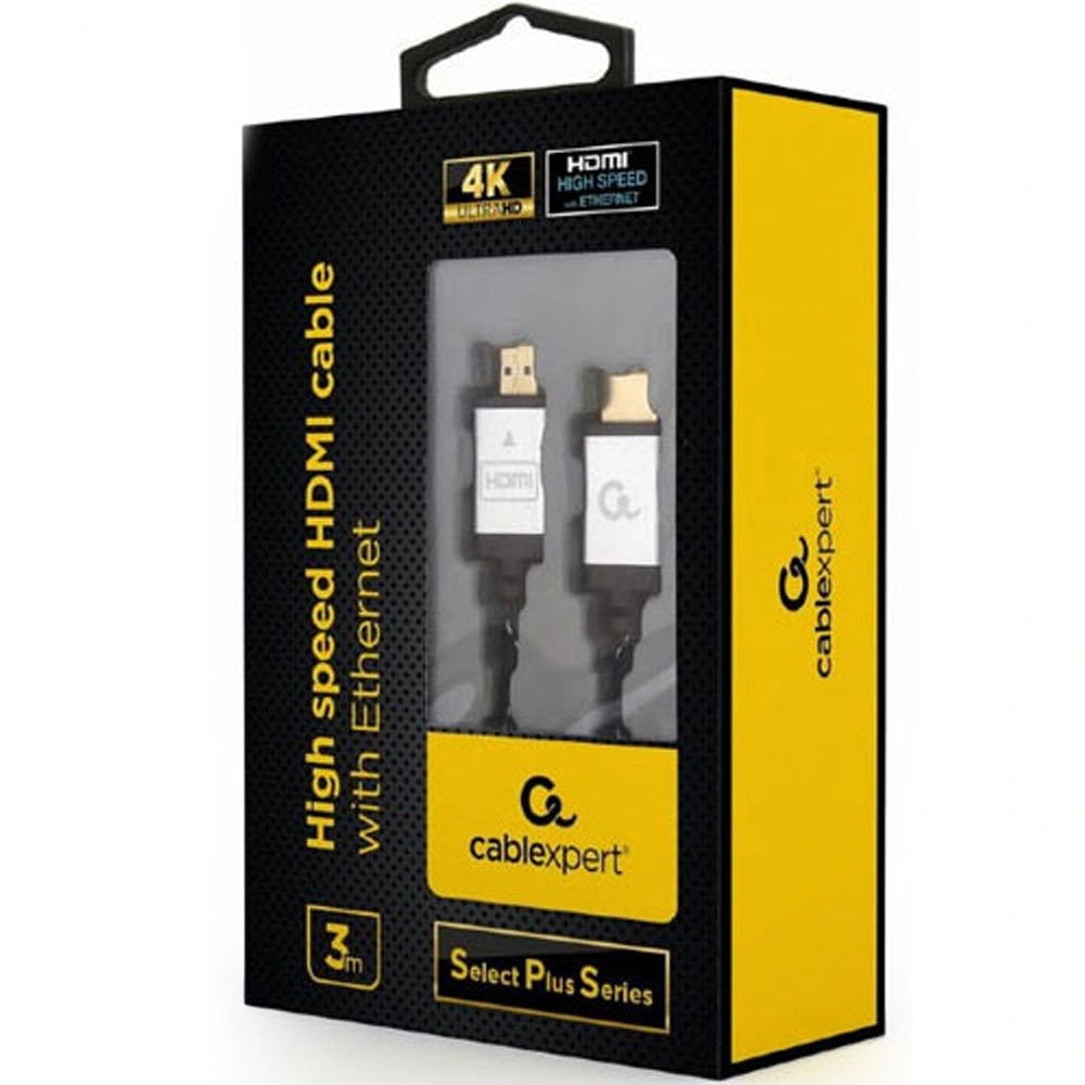CABLEXPERT 4K HIGH SPEED HDMI CABLE WITH ETHERNET 'SELECT PLUS SERIES' 3M REFURBISHED