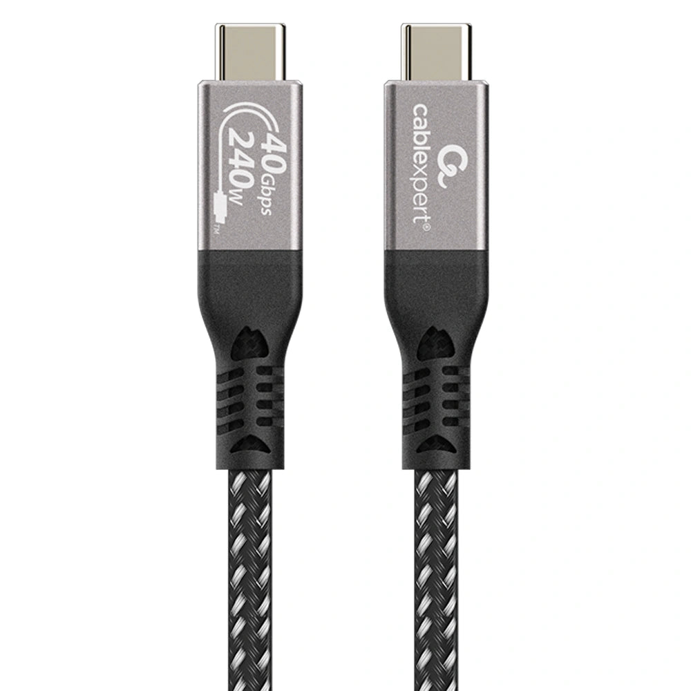 CABLEXPERT PREMIUM USB 4 TYPE-C CHARGING & DATA CABLE 40 Gbps 240W 0.5M