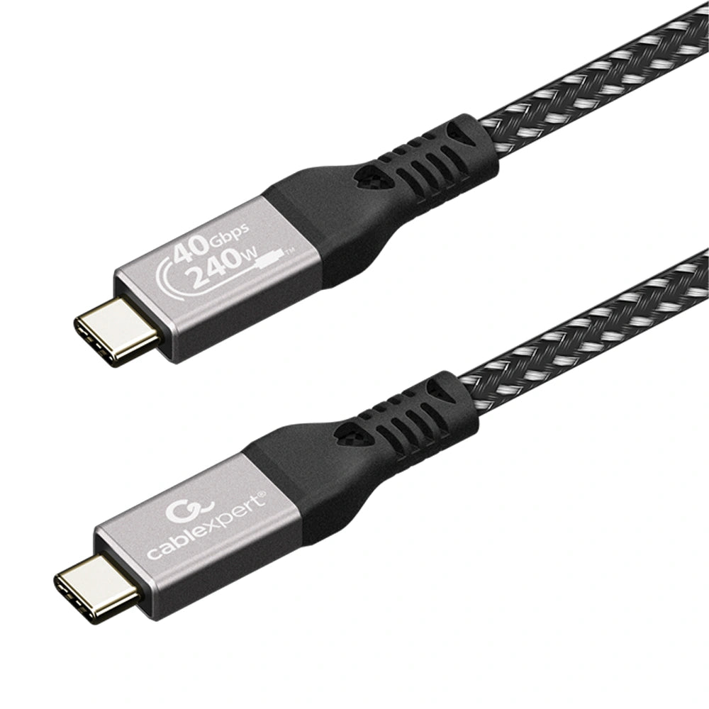 CABLEXPERT PREMIUM USB 4 TYPE-C CHARGING & DATA CABLE 40 Gbps 240W 0.5M