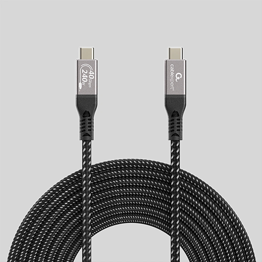 CABLEXPERT PREMIUM USB 4 TYPE-C CHARGING & DATA CABLE 40 Gbps 240W 0.5M