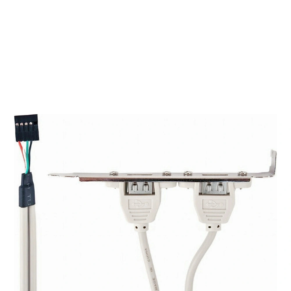 CABLEXPERT DUAL USB RECEPTACLES ON BRACKET