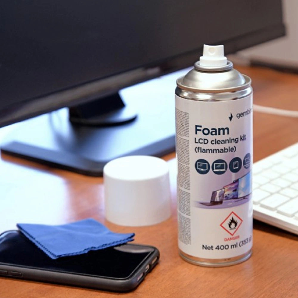 GEMBIRD FOAM LCD CLEANING KIT (FLAMMABLE) 400ML