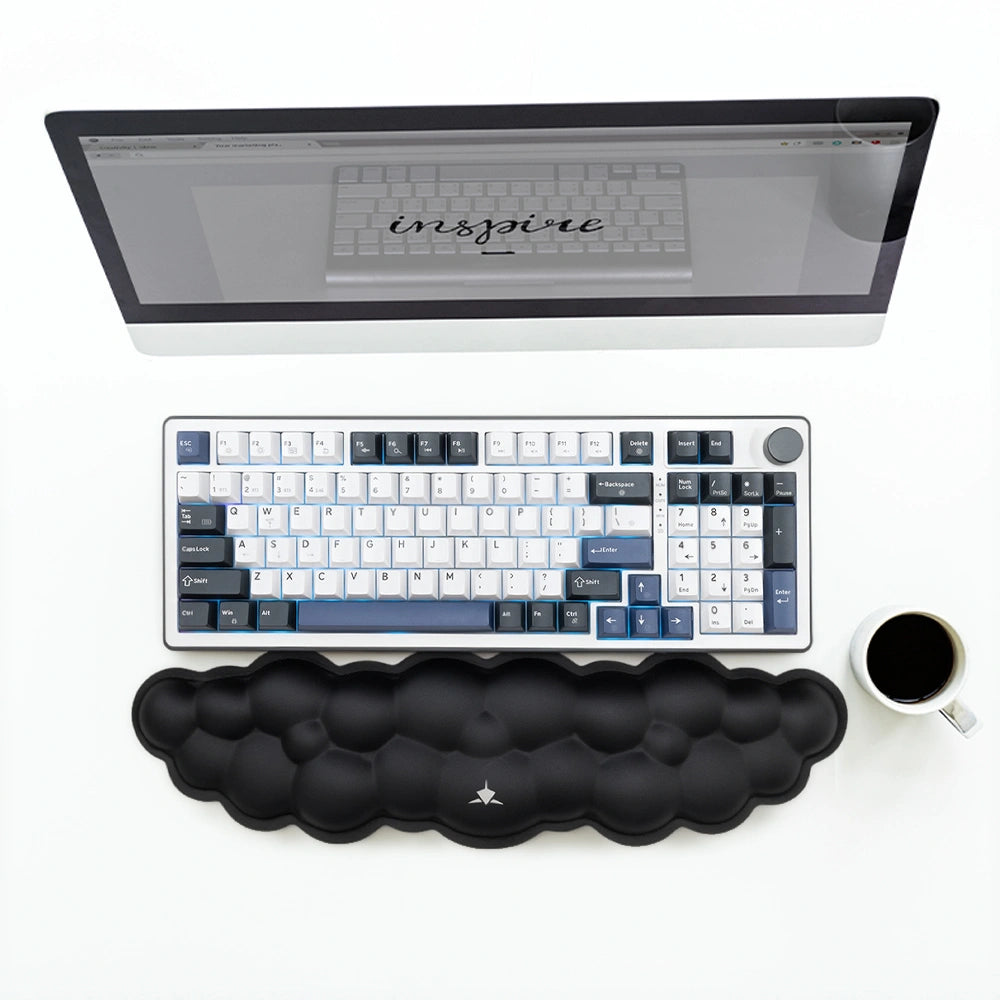 WHITE SHARK KEYBOARD WRIST REST KP-012 CUMULUS BLACK