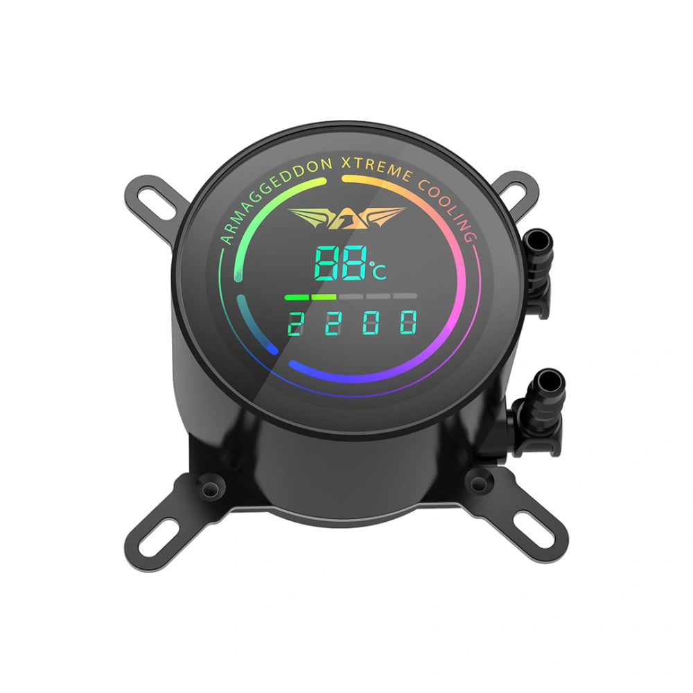 ARMAGGEDDON UNIQUE DUAL CPU COOLING FAN 9 BLADE DEEP FREEZE ADV A240 ARGB BLACK