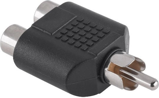 Cabletech DM-0305 Μετατροπέας RCA σε 2xRCA M/F ασημί