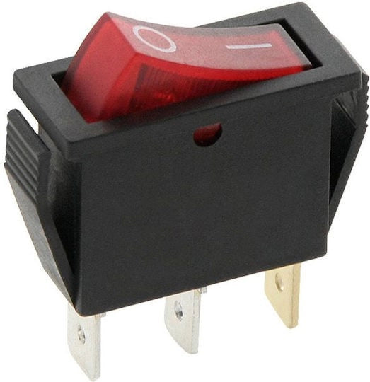 Διακόπτης DM-1827 ON-OFF με λαμπάκι Κόκκινος 20A 12V