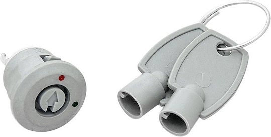 Διακόπτης DM-3679 On-Off 12V 2 pins με κλειδί 47-48 πλαστικός γκρι