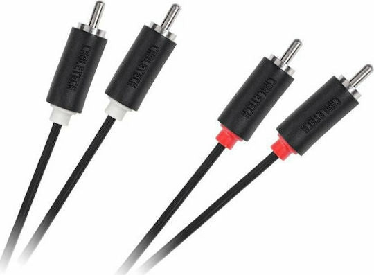 Καλώδιο DM-4308 2xRCA male - 2xRCA male 1.8m Μαύρο