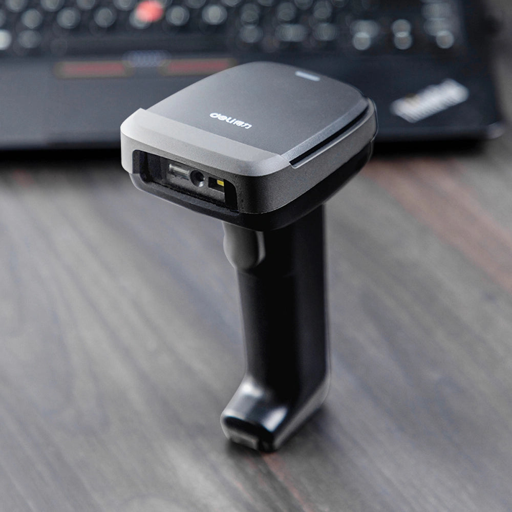 DELI 1D & 2D HANDHELD BARCODE SCANNER BLACK