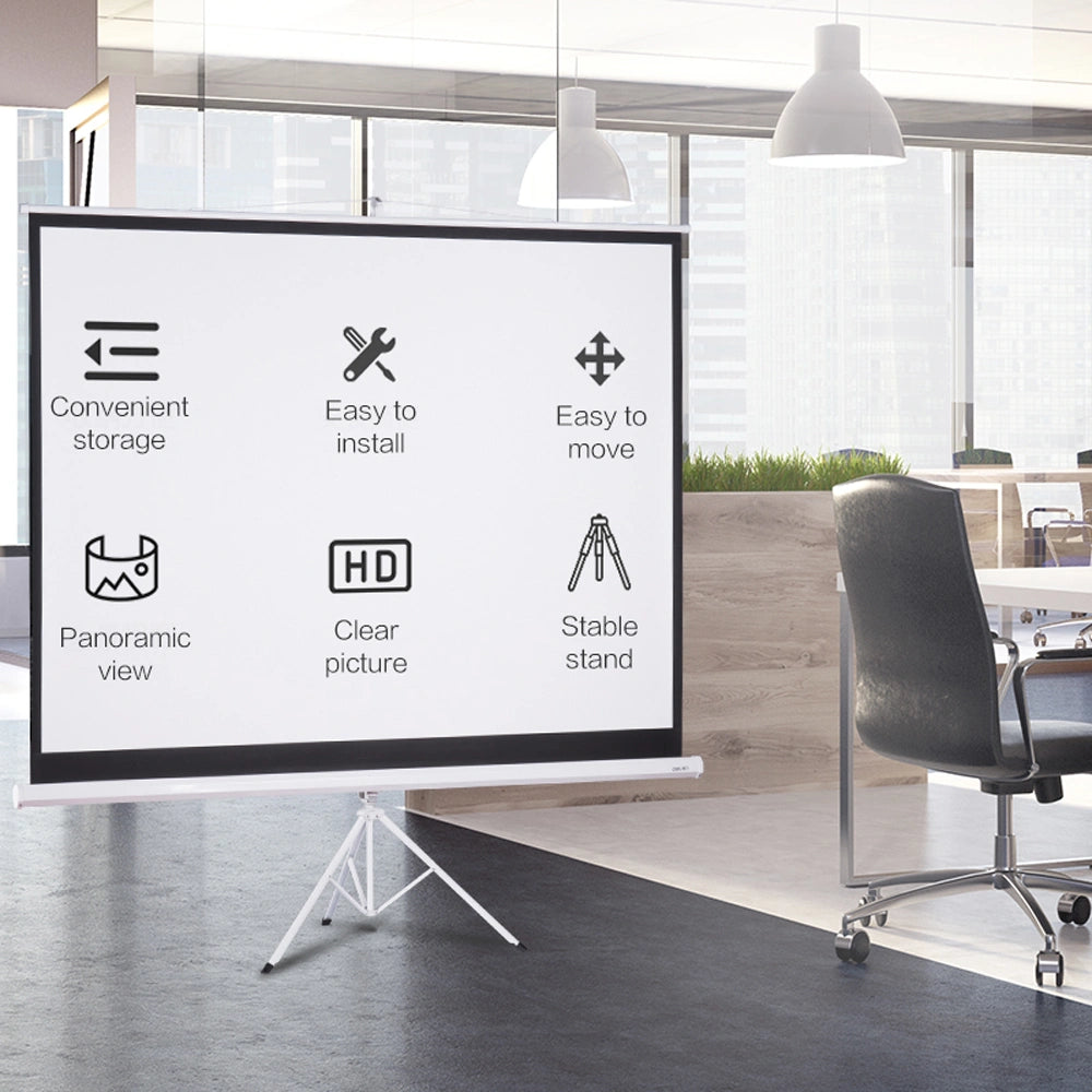 DELI BRACKET PROJECTOR SCREEN 100' WHITH TRIPOD WHITE